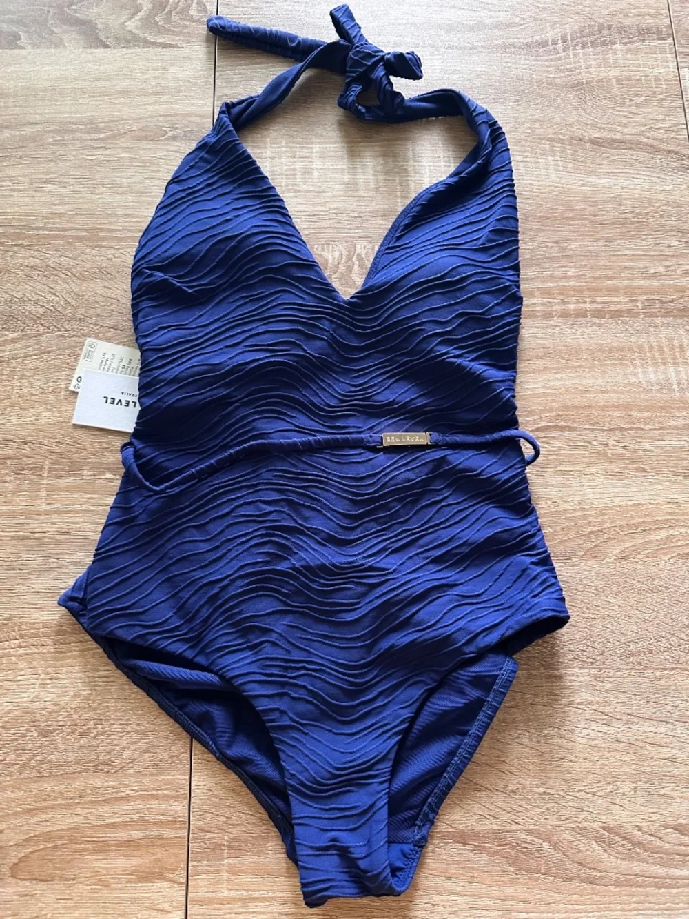 Sea Level De Soleil Navy One Piece Swimsuit